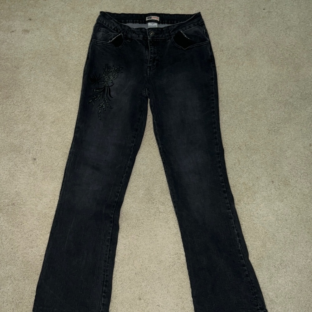 Black Jeans w/ embroidery